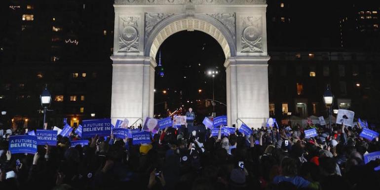 Comizio Bernie Sanders in Washington Square a New York 2016 - Unige