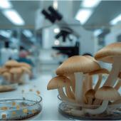 funghi in laboratorio