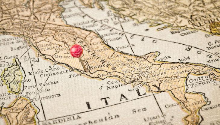 mappa antica della penisola italica