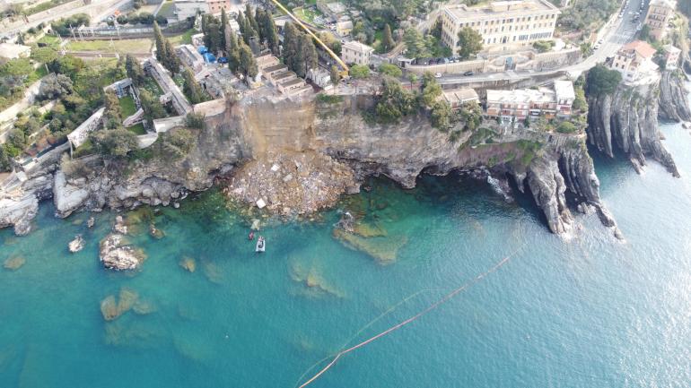 La frana di Camogli del 22 febbraio 2021