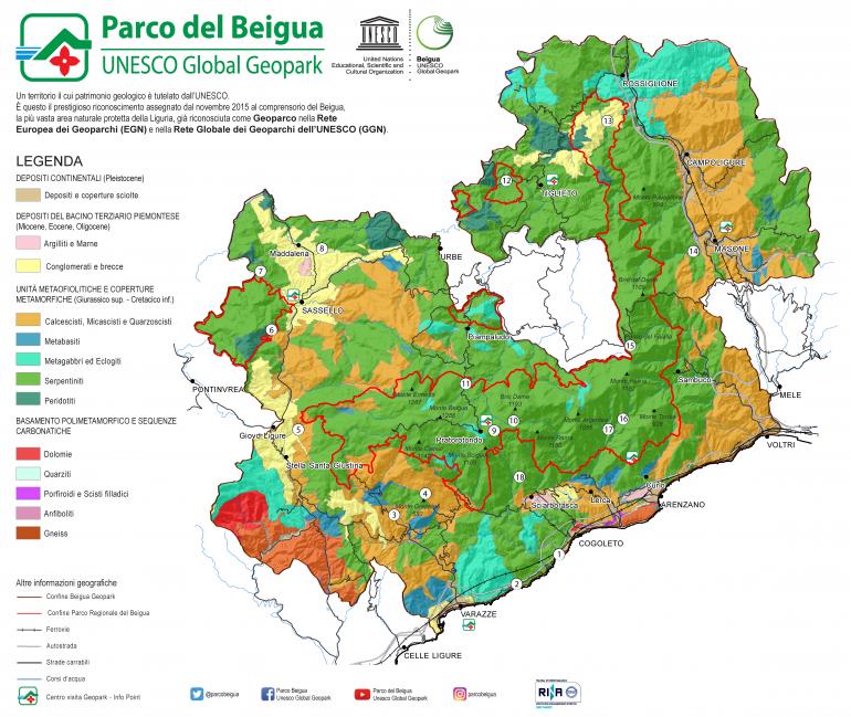 Mappa parco Beigua