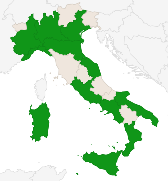 La distribuzione delle università italiane che hanno partecipato a NERD?2021