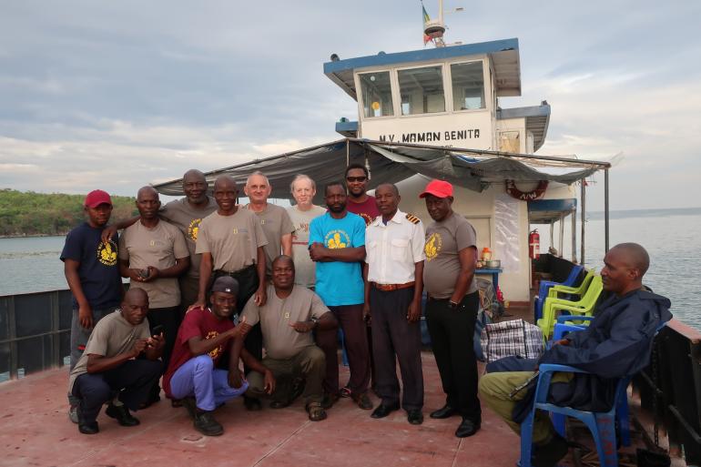 Il team di lavoro sul lago Tanganica (Africa)