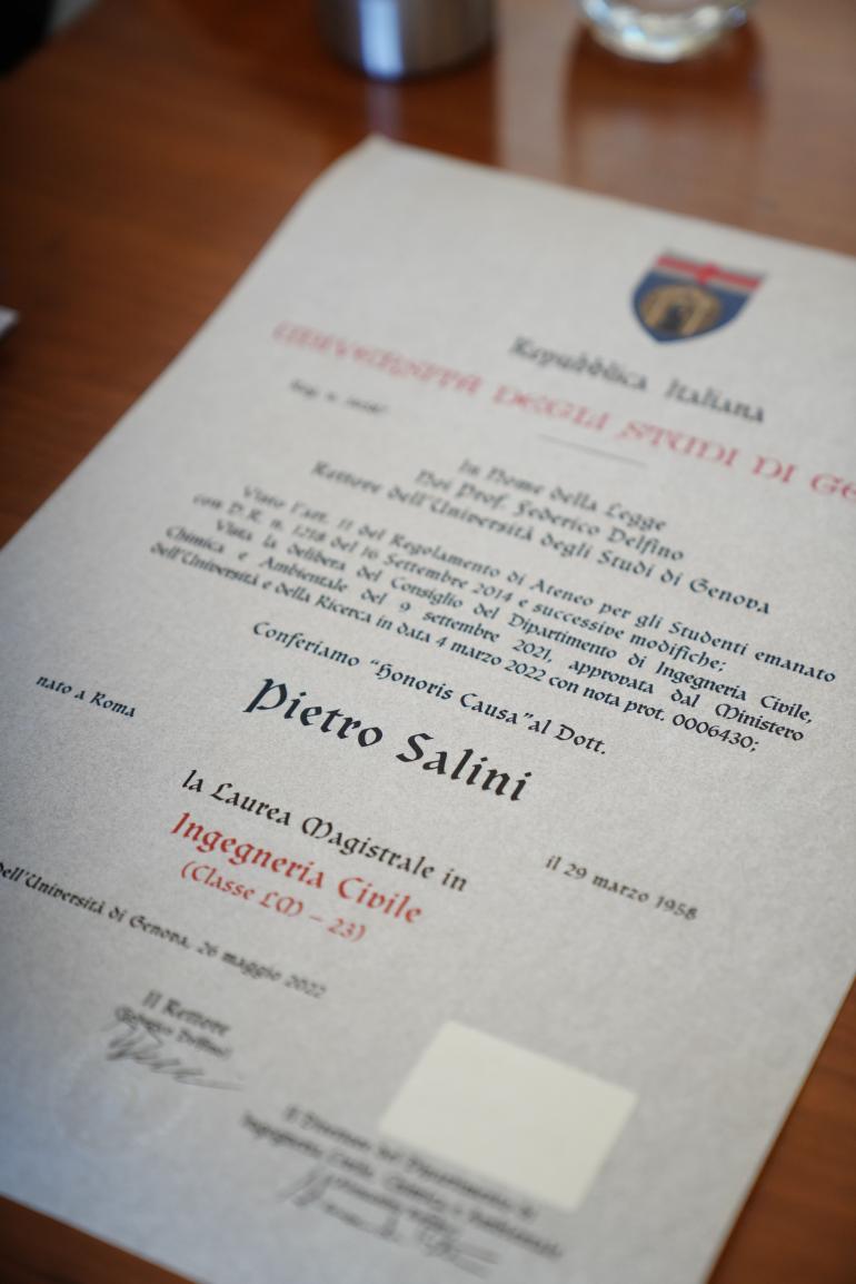 Laurea honoris causa a Pietro Salini