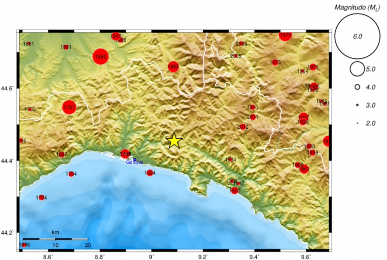 terremoto di Genova 22 settembre 2022