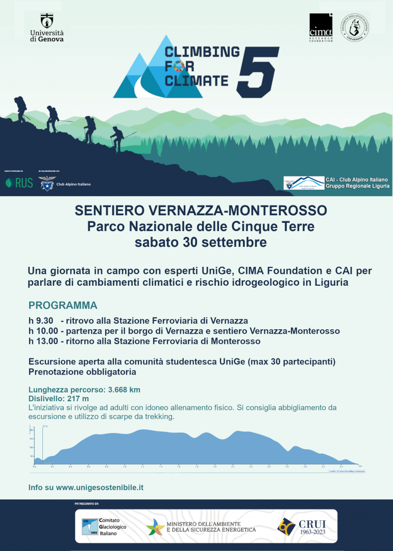 Climbing for climate 2023 - locandina