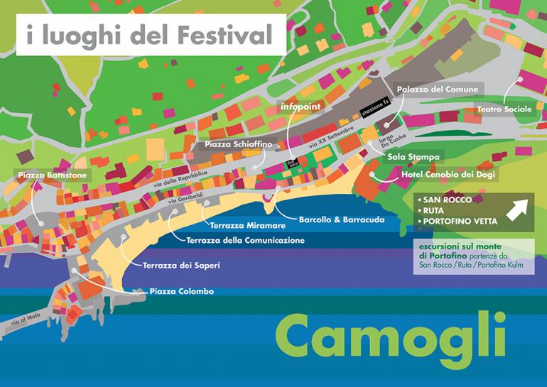 mappa del Festival della Comunicazione di Camogli