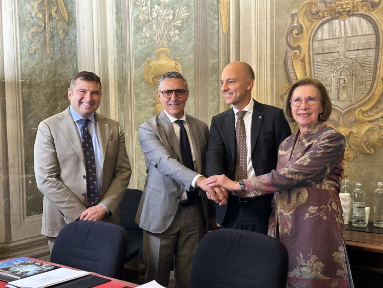 Firma dell'accordo tra Sparkle, UniGe e SubOptic