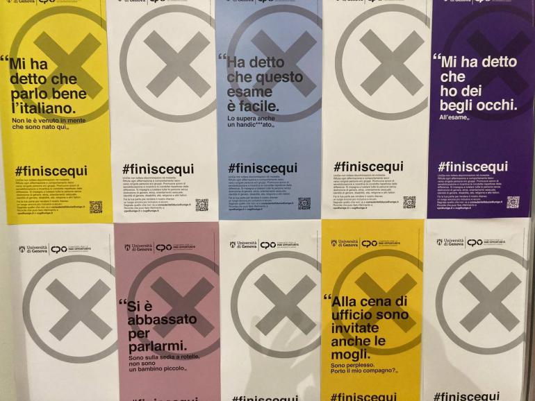 I volantini della campagna #finiscequi: anche vuoti!