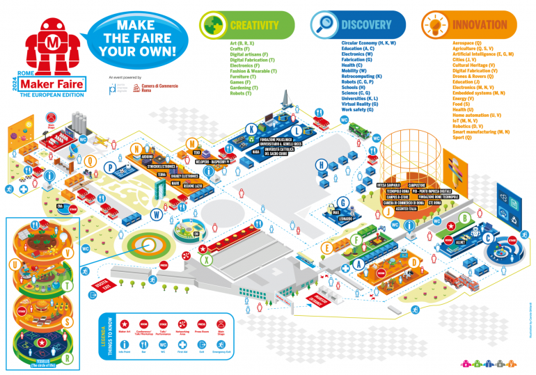La mappa di maker faire roma 2024