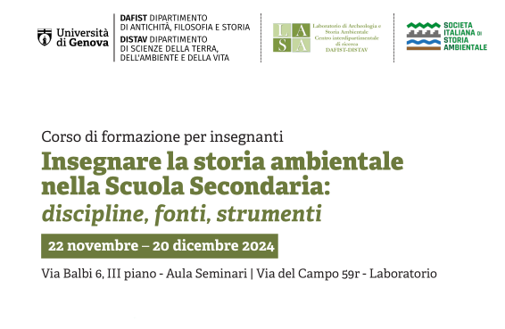 Corso di storia ambientale UniGe