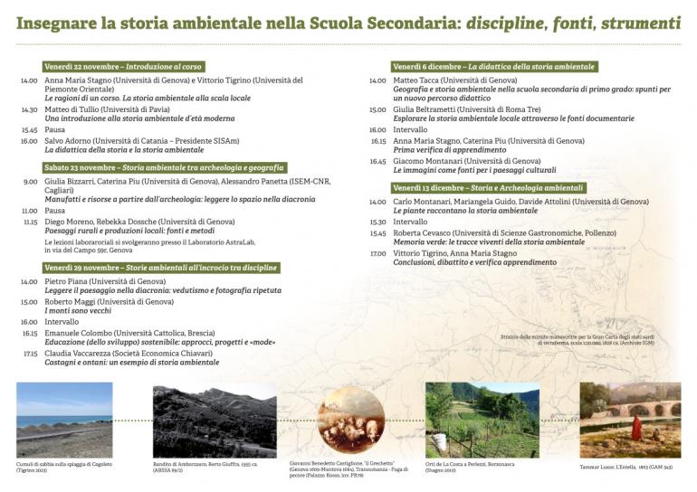 Programma del corso di storia ambientale UniGe