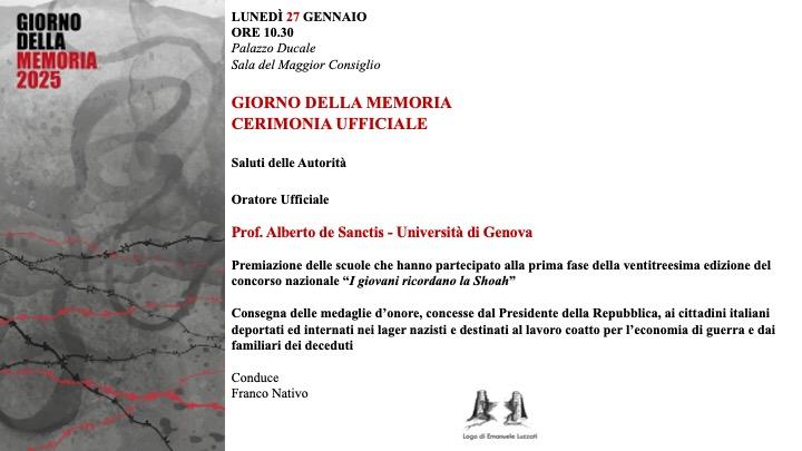Giorno della Memoria 2025 - 27 gennaio Giorno della Memoria 2025 - 27 gennaio