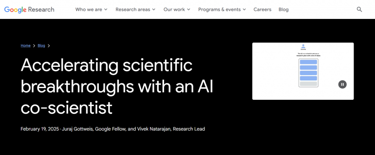 Co-Scientist di Google Co-Scientist di Google