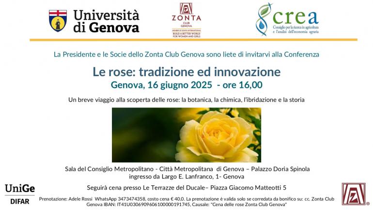 Le rose tra tradizione e innovaione conferenza e cena Le rose tra tradizione e innovaione conferenza e cena