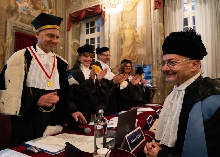 Il Rettore Delfino e Claudio Borio