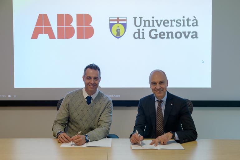 Cerimonia di firma accordo UniGe ABB 20 marzo 2026