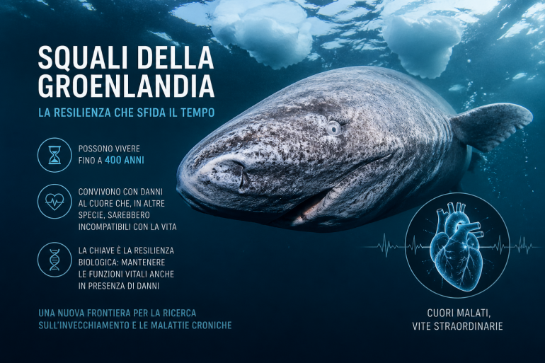 la resilienza biologica degli squali della Groenlandia