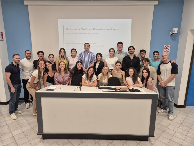 foto di gruppo con Hiroko Ochiai