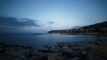 La costa ligure al tramonto
