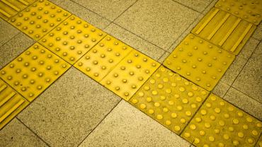 percorso tattile per ciechi