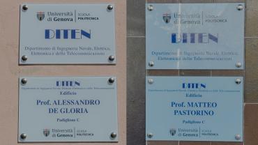 Intitolazione degli edifici del DITEN a De Gloria e Pastorino