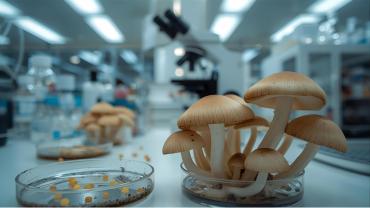 funghi in laboratorio