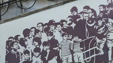 Murales del libro "La politica cattolica tra riforma e tradizione"