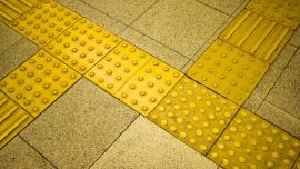 percorso tattile per ciechi