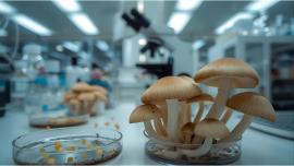 funghi in laboratorio