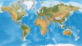 mappa degli oceani e dei mari