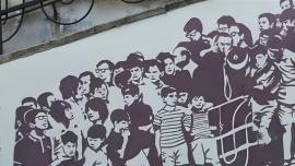 Murales del libro "La politica cattolica tra riforma e tradizione"