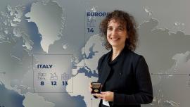 Gabriella Garbarino con la Medaglia Gian Paolo Chiusoli