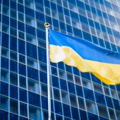 Bandiera gialla e blu dell'Ucraina