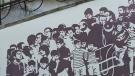 Murales del libro "La politica cattolica tra riforma e tradizione"